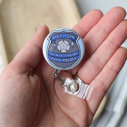 Not the Food Police Badge Reel + Topper