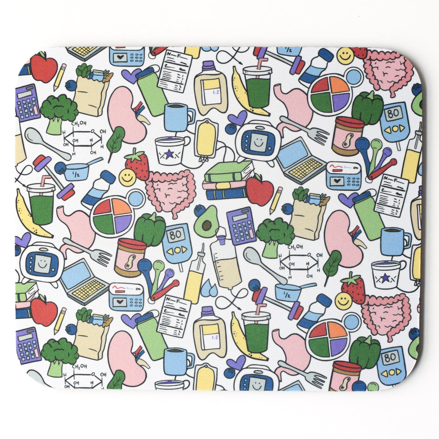 Nutrition Doodles Mouse Pad