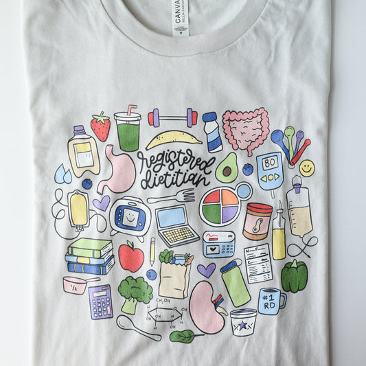 Registered Dietitian Doodles Tee