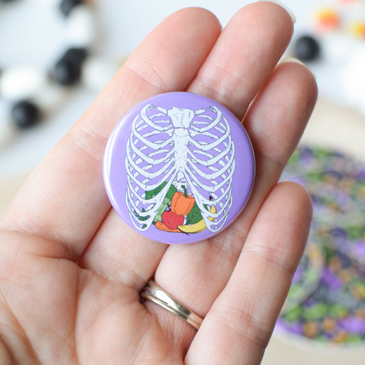 Skeleton Tummy Button or Magnet
