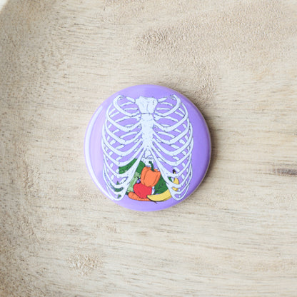 Skeleton Tummy Badge Reel + Topper