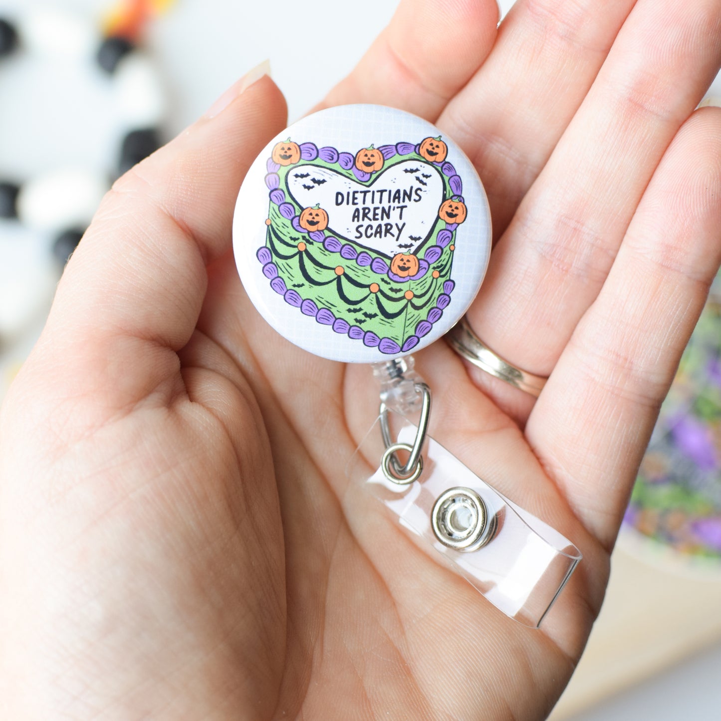 Halloween Cake Badge Reel + Topper