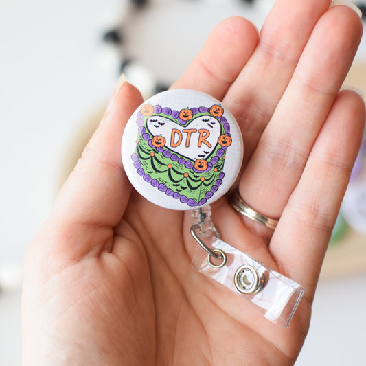 DTR Halloween Cake Badge Reel + Topper
