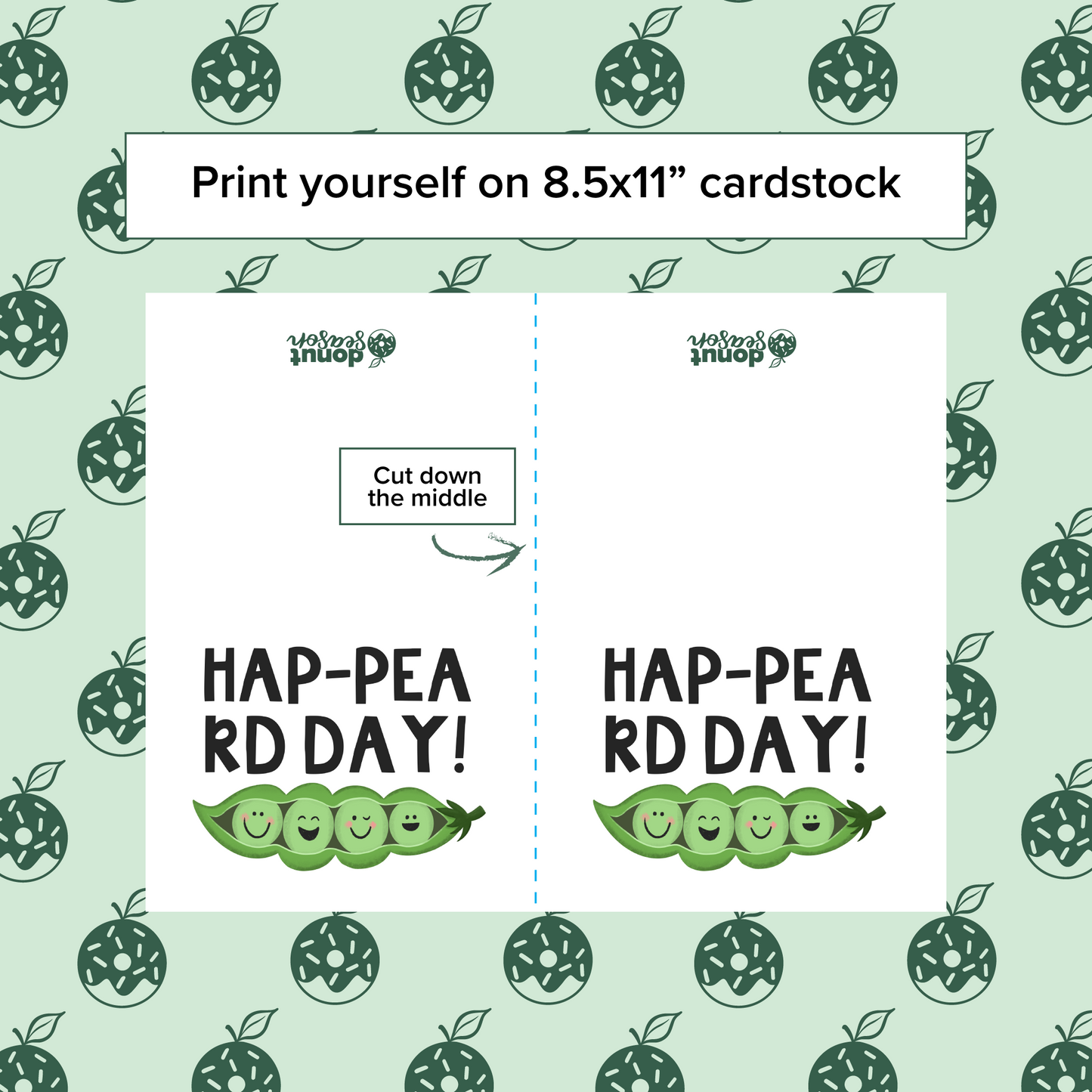 Hap-pea RD Day Printable Card