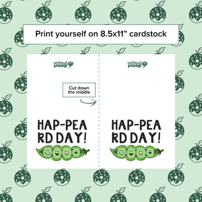 Hap-pea RD Day Printable Card