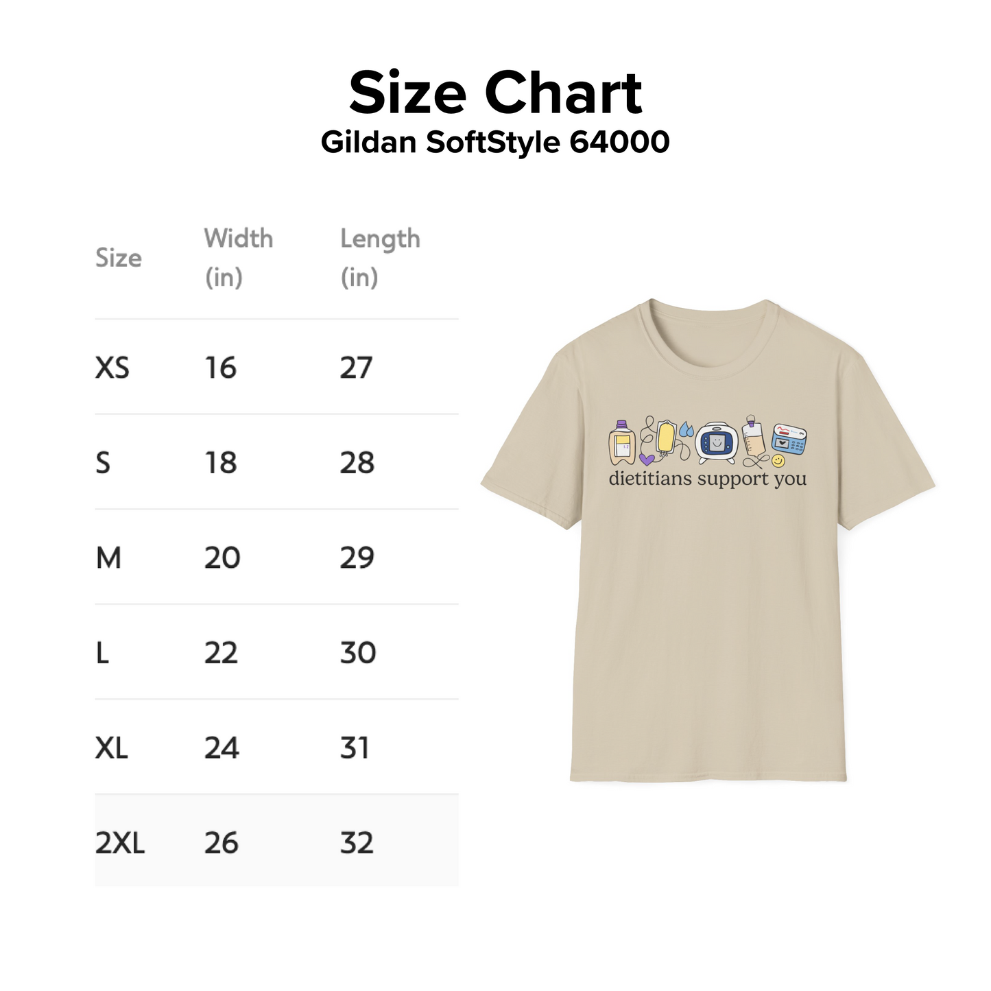 Dietitians Support You Custom Sand Tee
