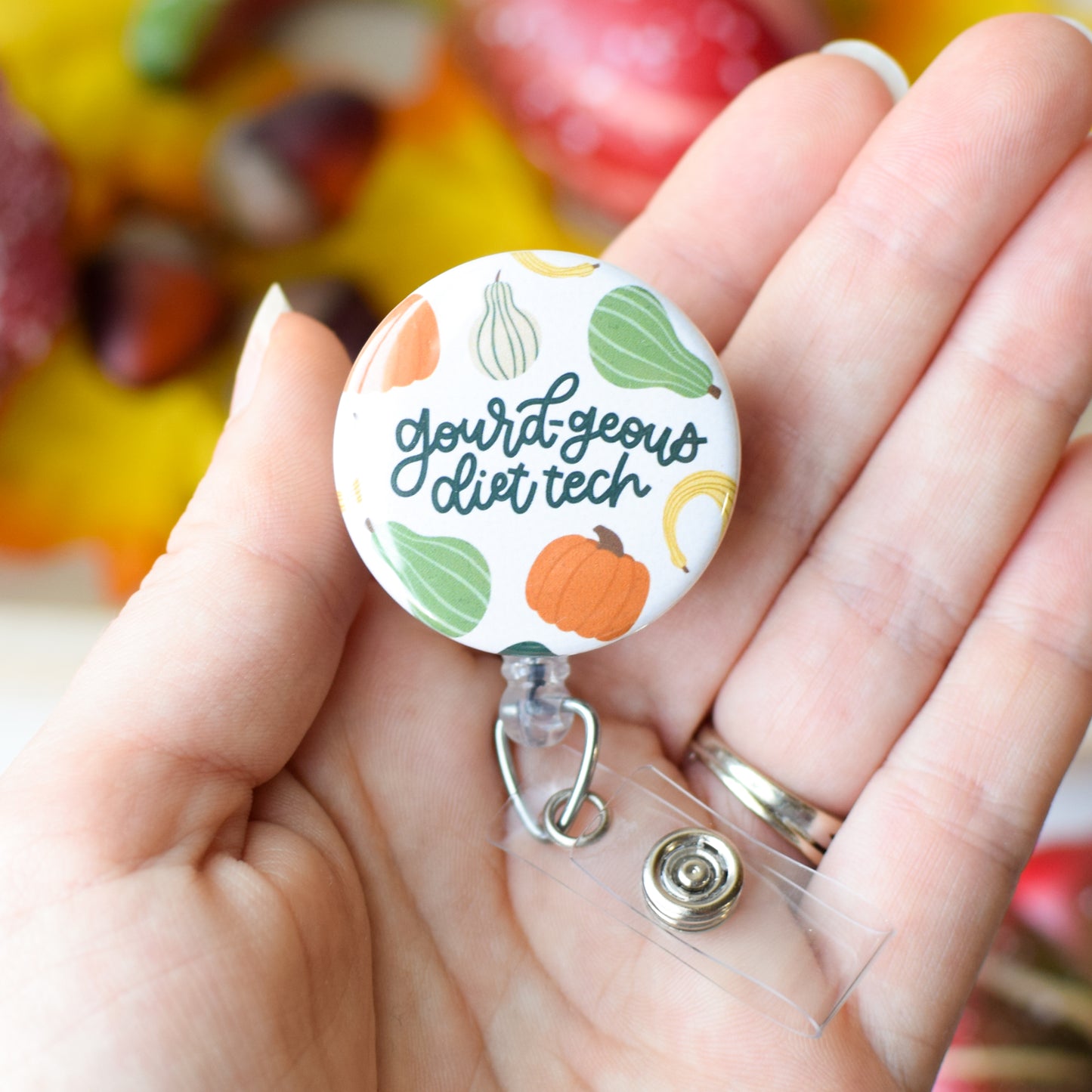 Gourd-geous Diet Tech Badge Reel + Topper
