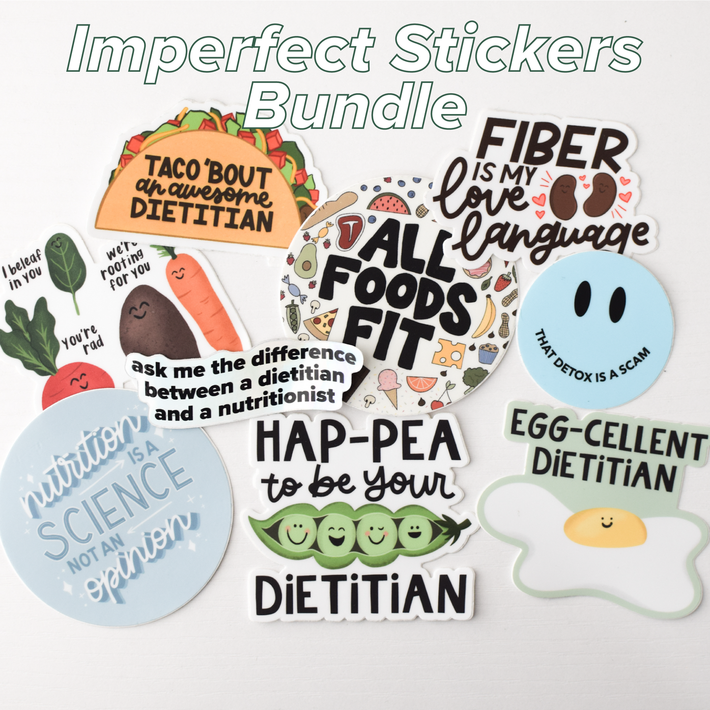 Bundle of 4 Nutrition Stickers [Imperfect]