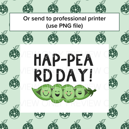 Hap-pea RD Day Printable Card