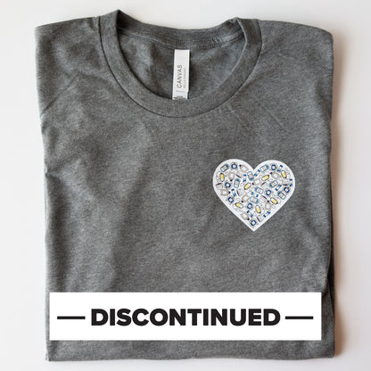 *DISCONTINUED* Clinical Doodle Mini Heart Tee