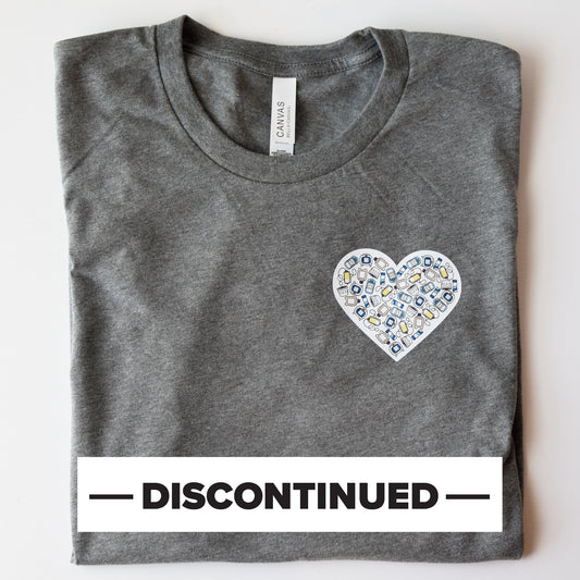 *DISCONTINUED* Clinical Doodle Mini Heart Tee