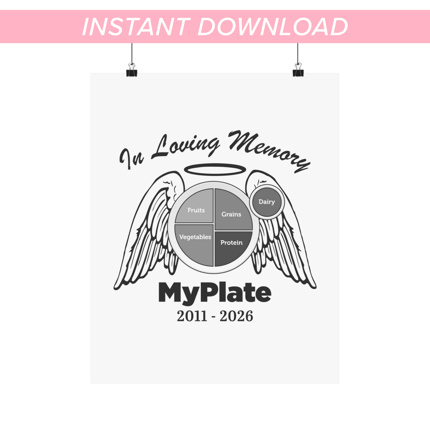 MyPlate In Loving Memory Printable Wall Art