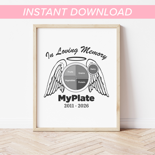 MyPlate In Loving Memory Printable Wall Art