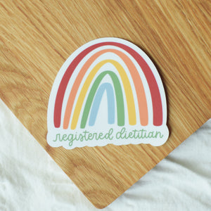 Registered Dietitian Rainbow Sticker