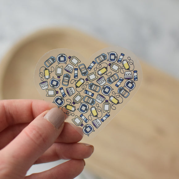 Dietitian Doodles Heart Sticker
