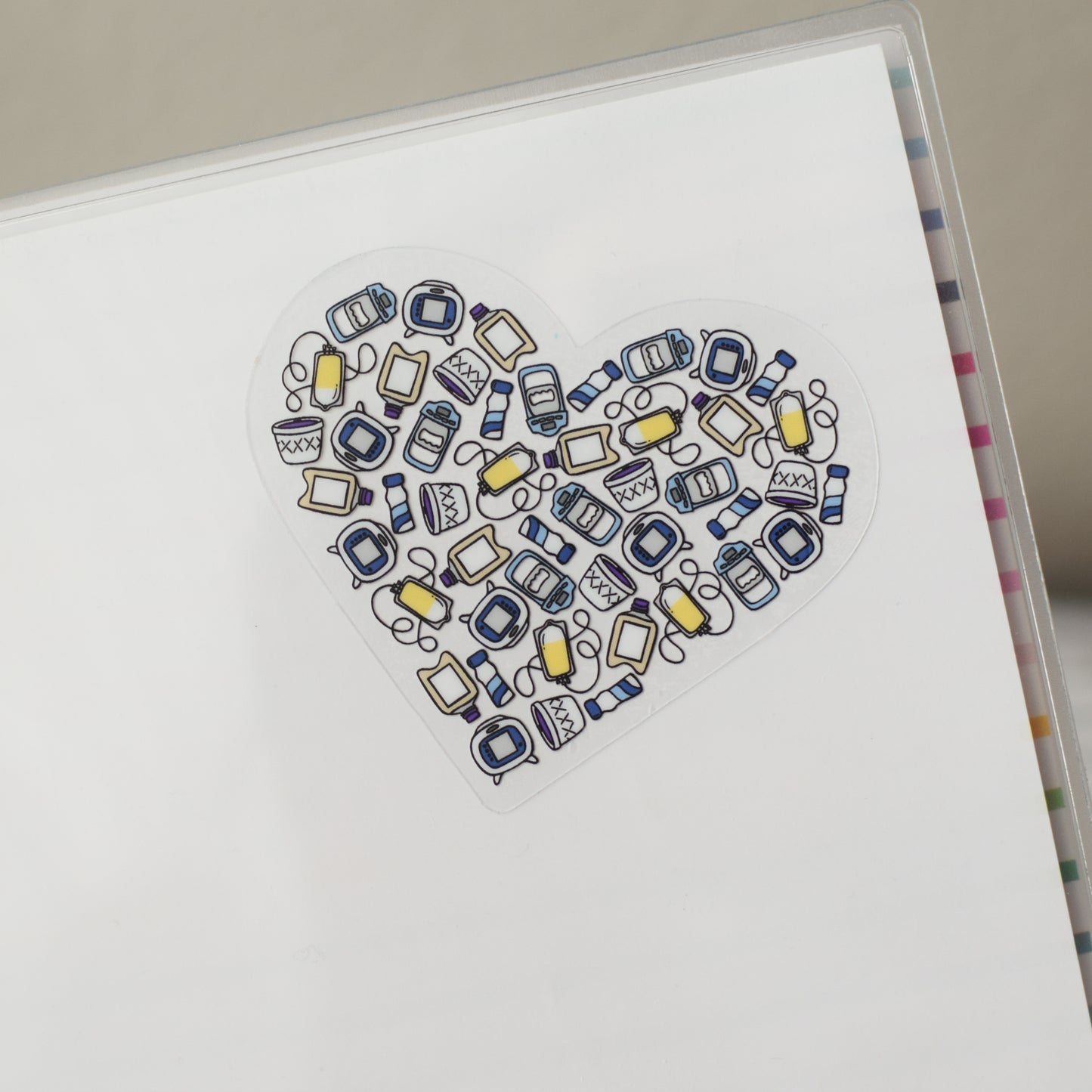 Dietitian Doodles Heart Sticker