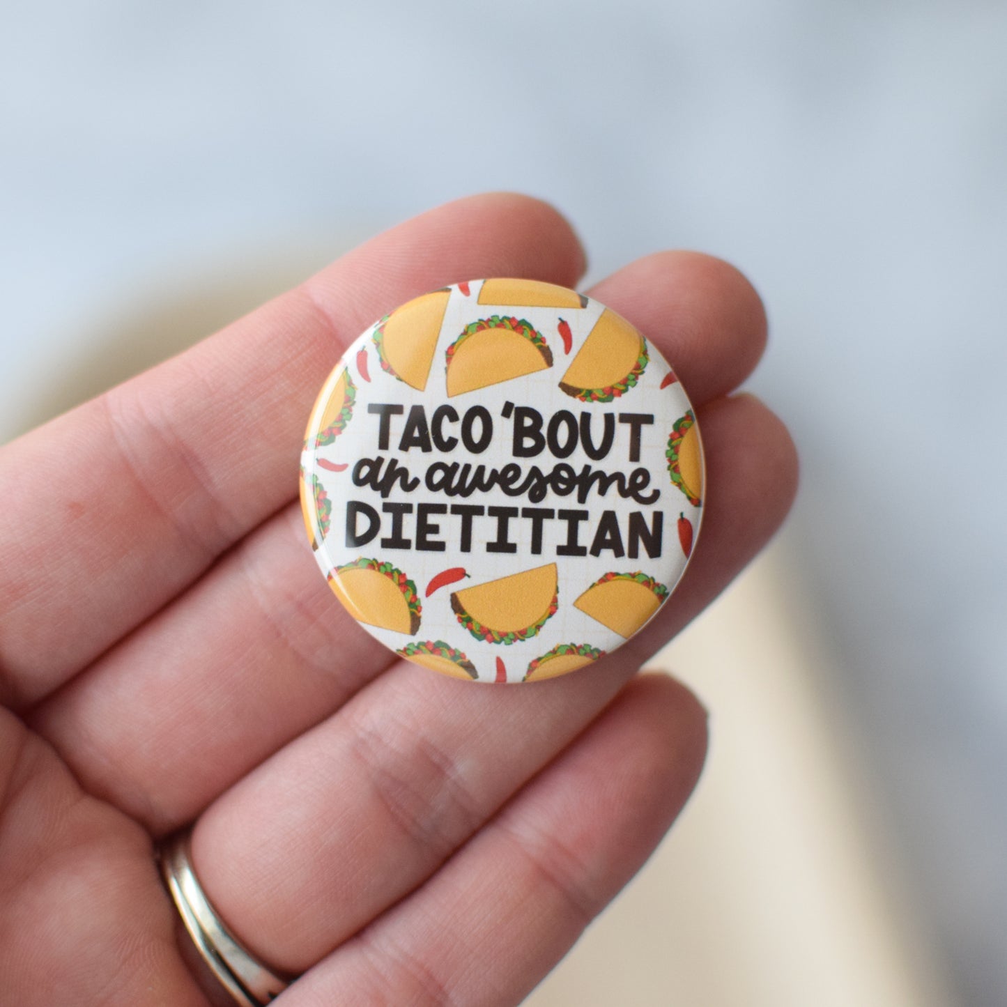 Taco Bout an Awesome Dietitian Badge Reel + Topper