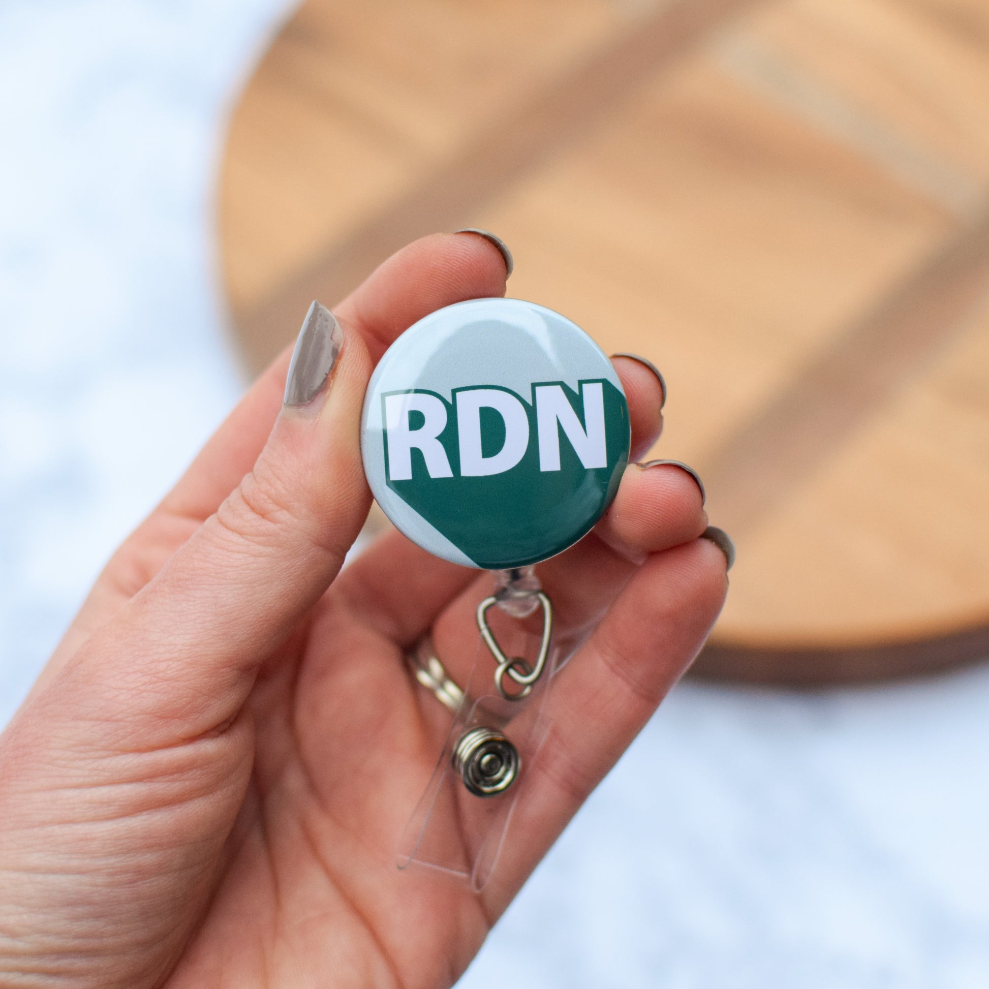 RDN Credentials Badge Reel + Topper Peach+Watermelon / Topper Only
