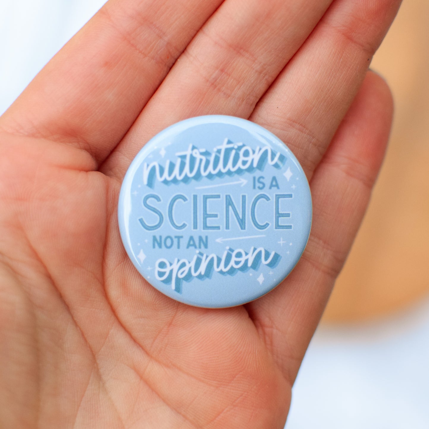 Nutrition is a Science not an Opinion Badge Reel + Topper
